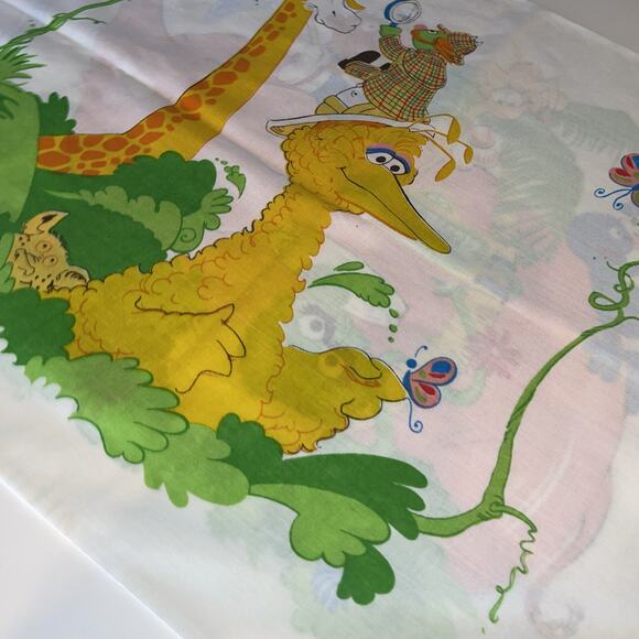 Vintage Sesame Street pillow case 30x20” Big Bird Ernie Grover Oscar Bed Elmo - Picture 10 of 11